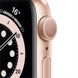 Apple Watch Series 6 40mm Gold Aluminum Case with Pink Sand Sport Band MG123 MG123UL/A