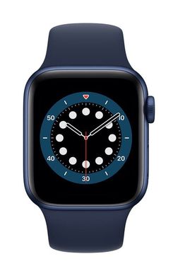 Apple Watch Series 6 44mm Blue Aluminum Case with Deep Navy Sport Band M00J3 M00J3UL/A