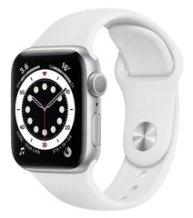 Apple Watch Series 6 44mm Silver Aluminum Case with White Sport Band M00D3 M00D3UL/A