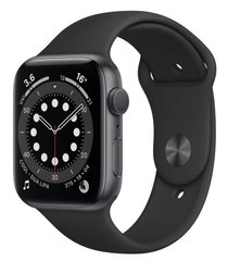 Apple Watch Series 6 44mm Space Gray Aluminum Case with Black Sport Band M00H3 M00H3UL/A